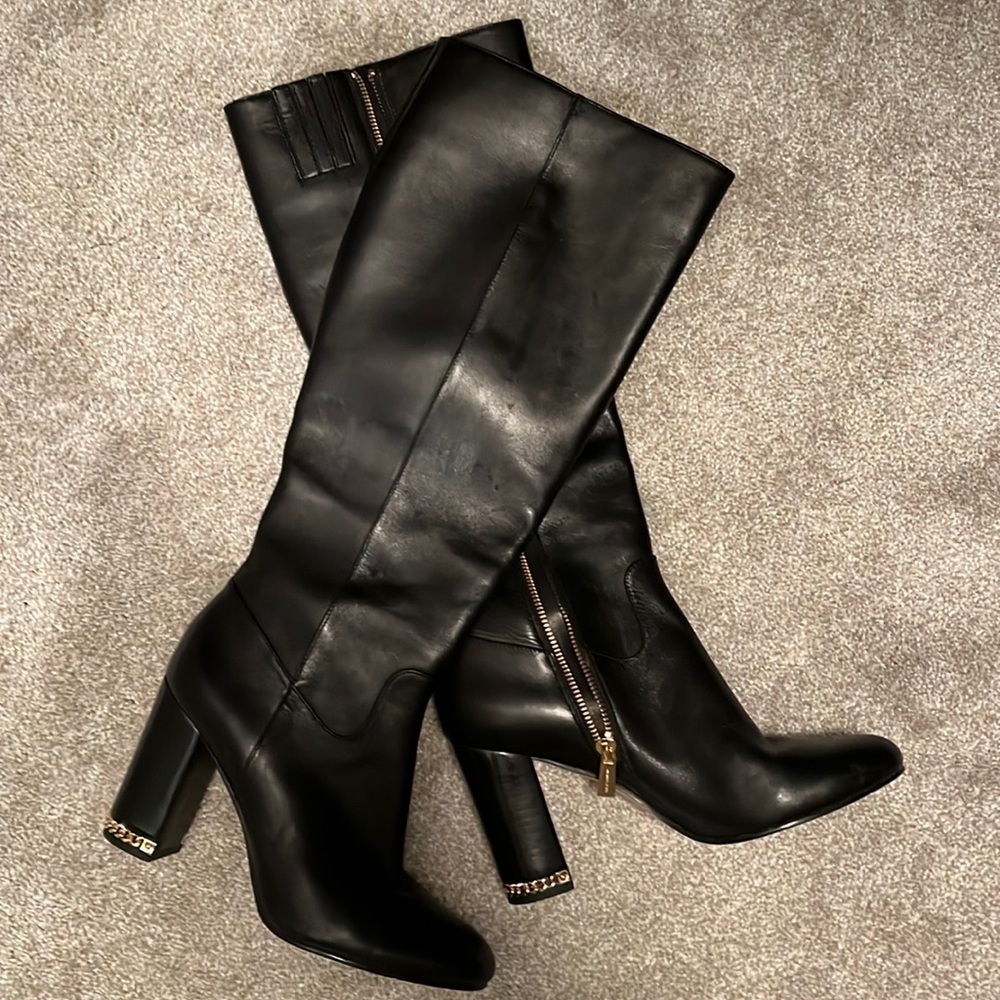 MICHAEL KORS knee high black boots. Worn once.